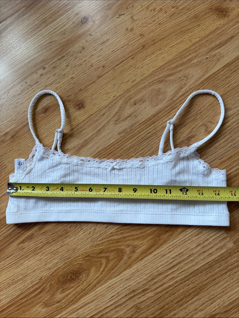 SKIMS Cotton Lace Pointelle Bralette ✨ size L - Picture 8 of 9